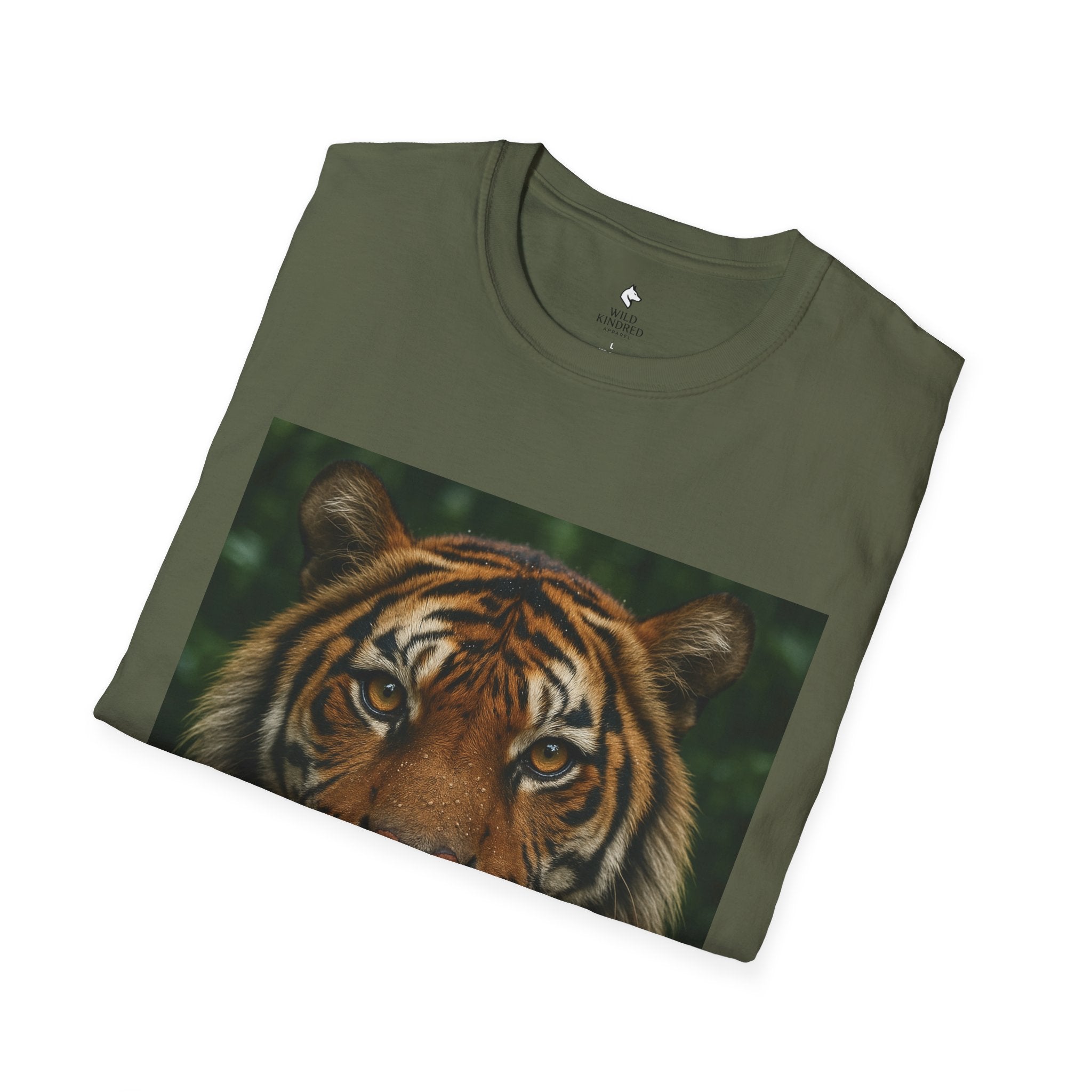 Tiger Portrait T-Shirt — Realistic Jungle Wildlife Graphic Tee