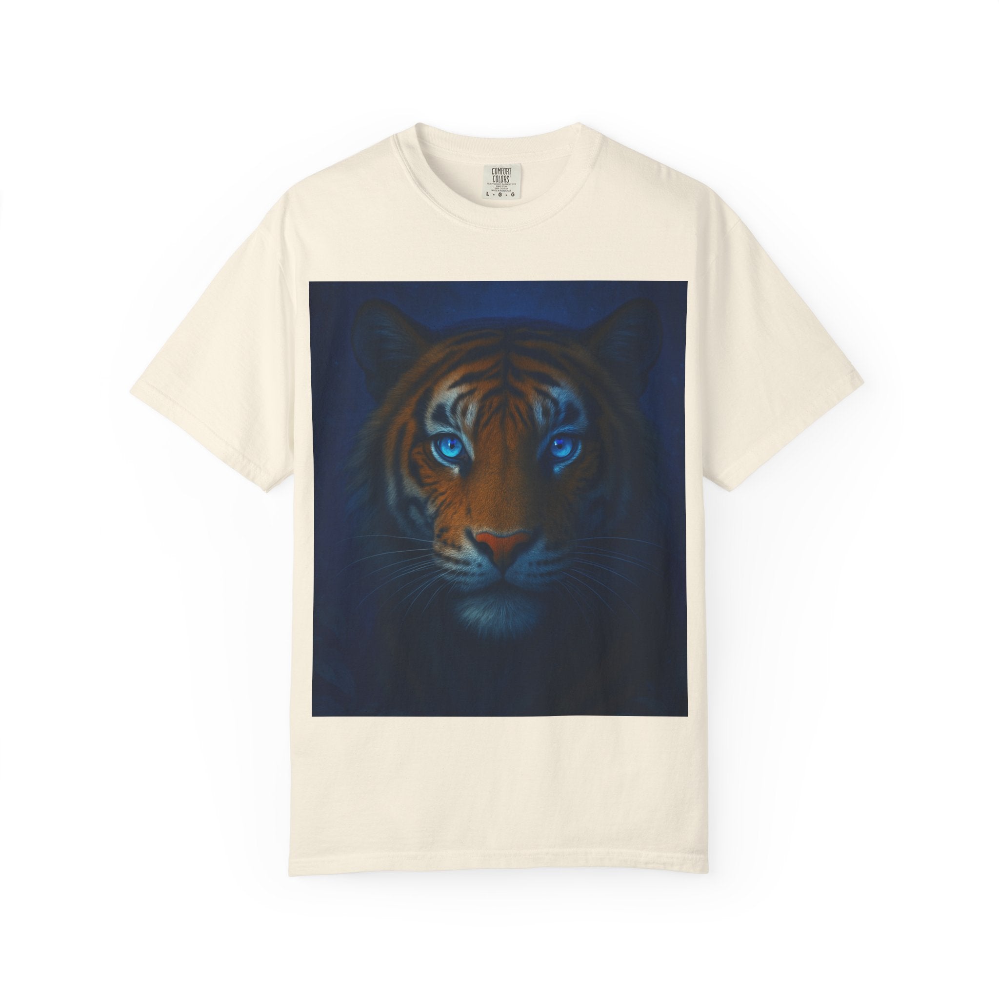 Blue-Eyed Tiger Portrait T-Shirt | Tiger Face Tee