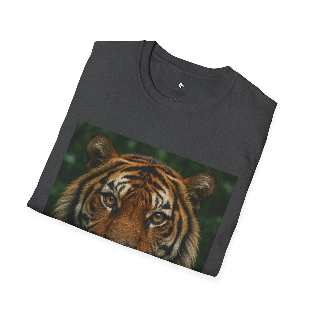 Tiger Portrait T-Shirt — Realistic Jungle Wildlife Graphic Tee
