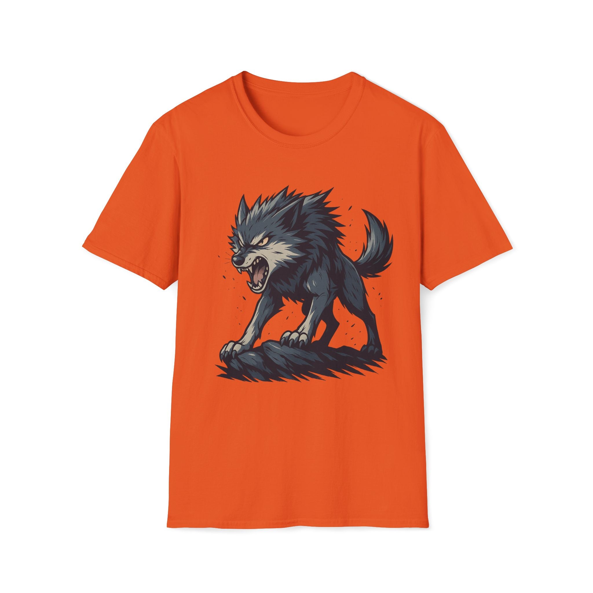 Howling Wolf  T-Shirt | Fierce Wolf Night Forest Design