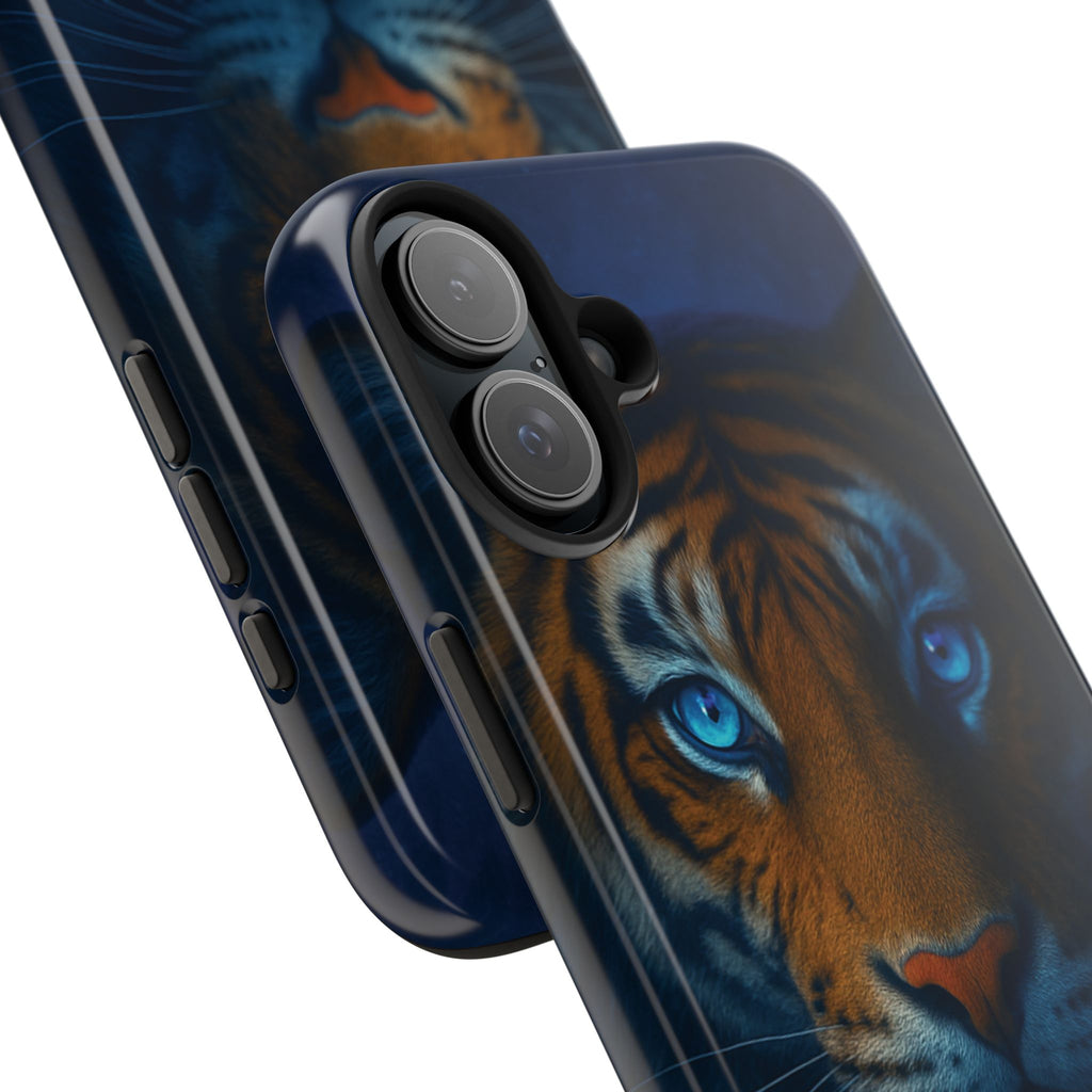 Tiger Eyes Tough Phone Case — Blue-Eyed Tiger Protective Smartphone Cover