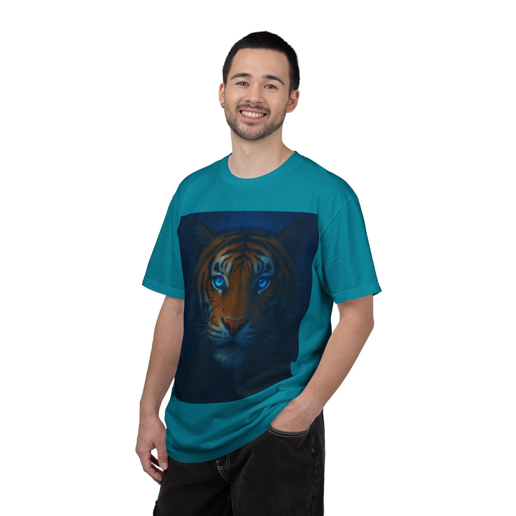 Blue-Eyed Tiger Portrait T-Shirt | Tiger Face Tee