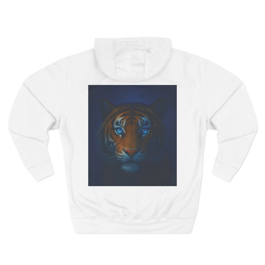 Blue-Eyed Tiger hoodie |Fleece Hoodie, Night Wildlife