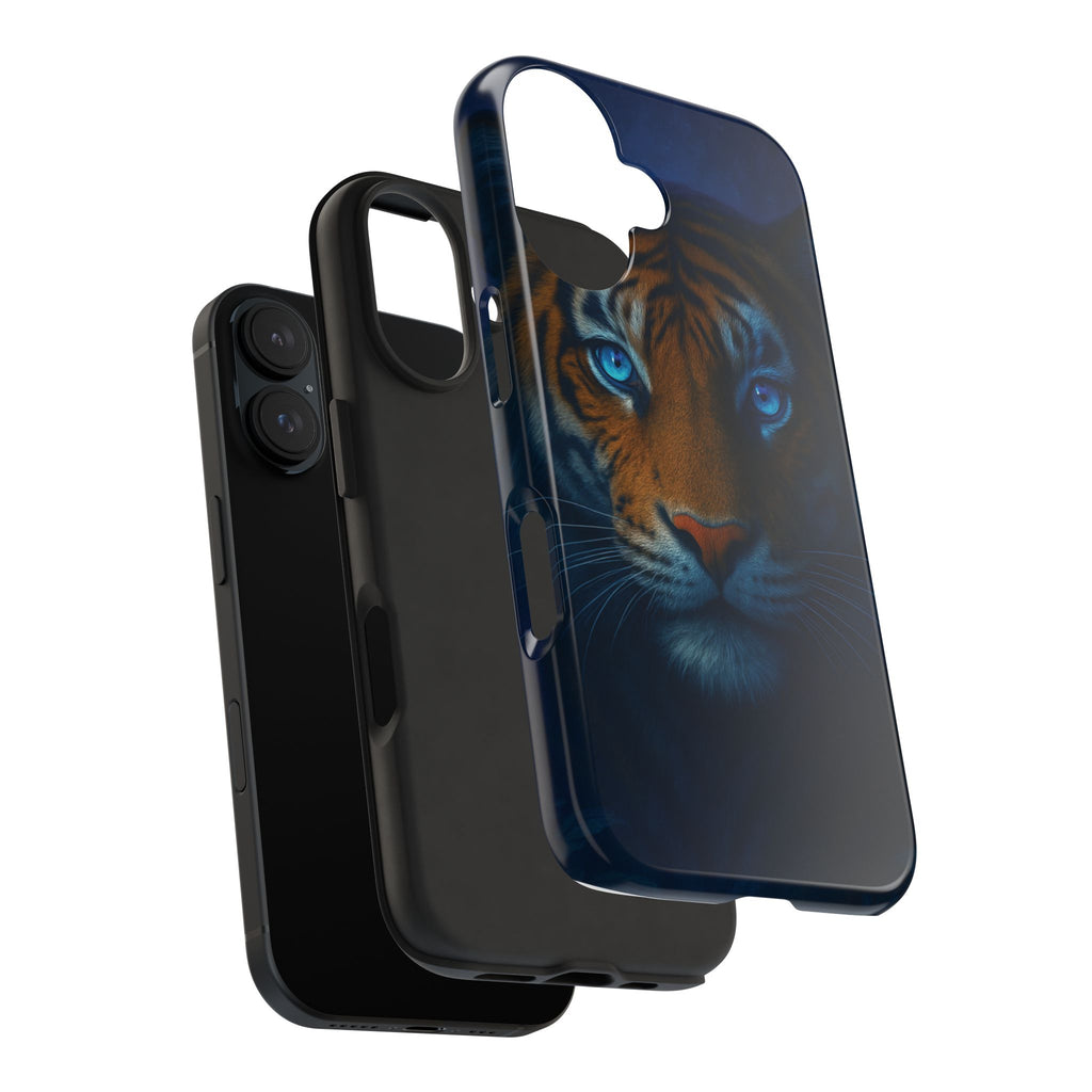 Tiger Eyes Tough Phone Case — Blue-Eyed Tiger Protective Smartphone Cover