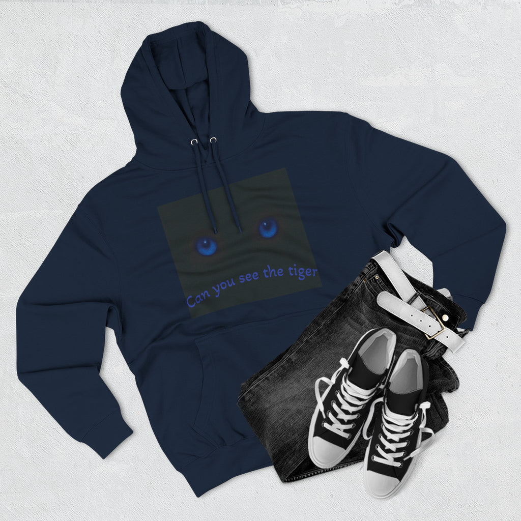 Blue-Eyed Tiger hoodie |Fleece Hoodie, Night Wildlife