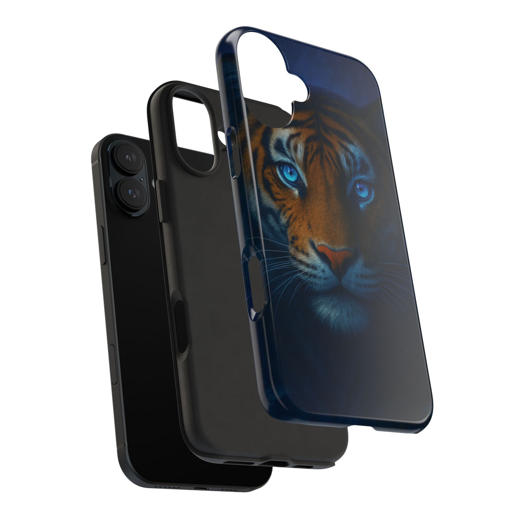 Tiger Eyes Tough Phone Case — Blue-Eyed Tiger Protective Smartphone Cover