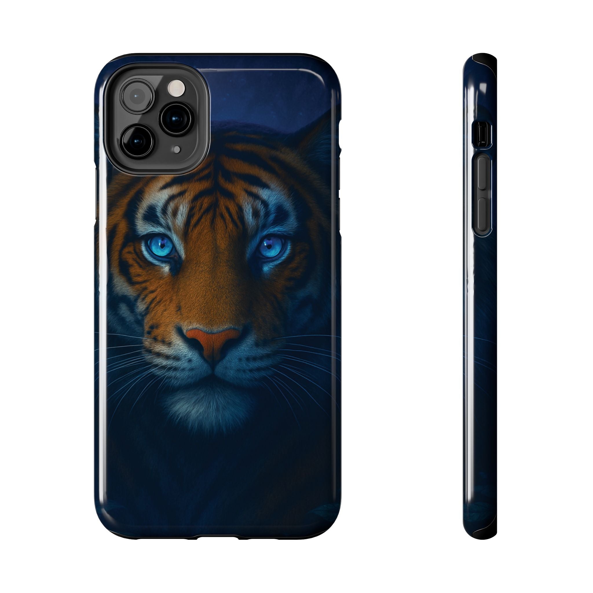 Tiger Eyes Tough Phone Case — Blue-Eyed Tiger Protective Smartphone Cover