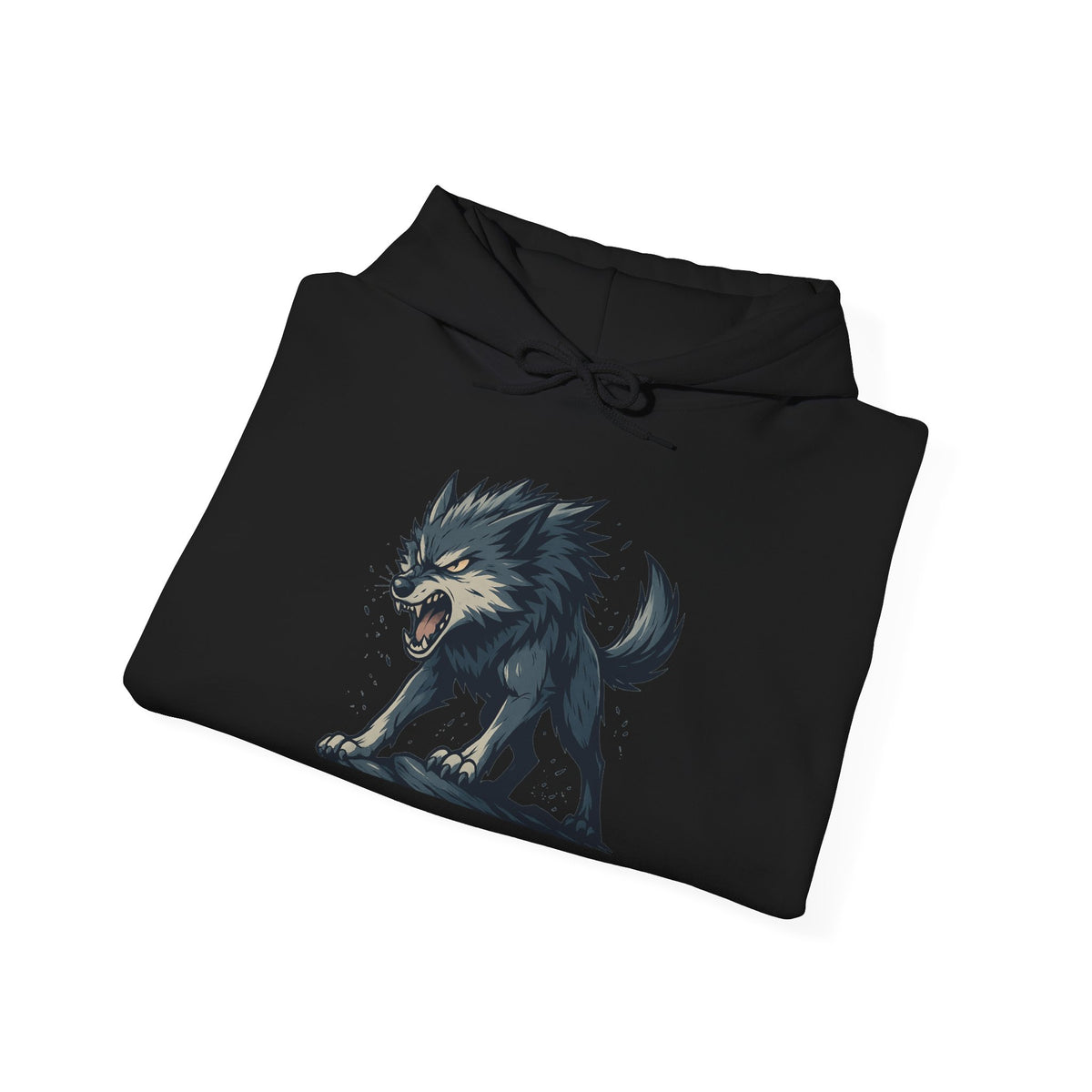 Growling Wolf Illustration Hoodie