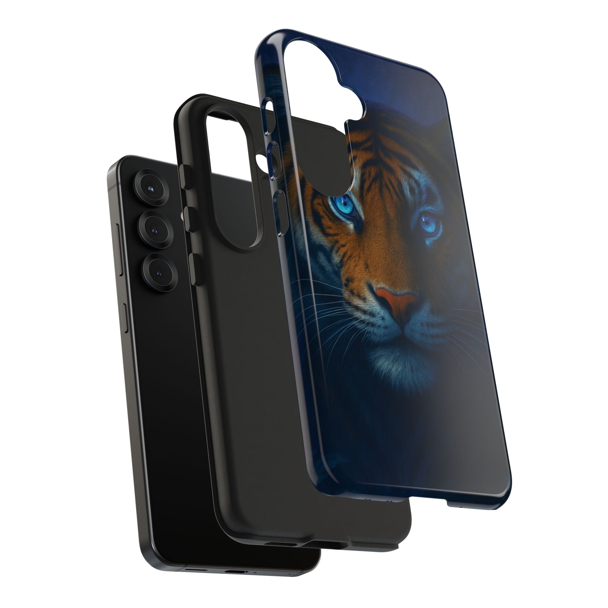 Tiger Eyes Tough Phone Case — Blue-Eyed Tiger Protective Smartphone Cover