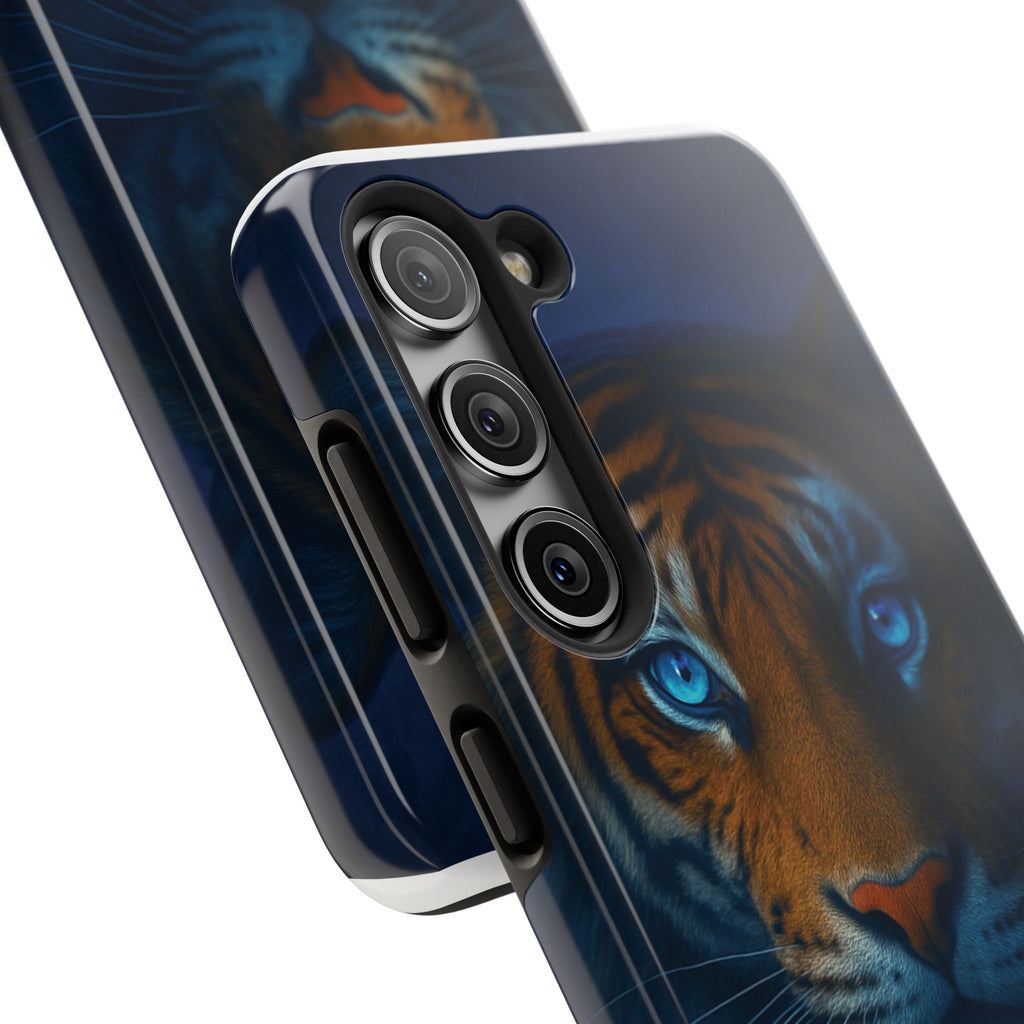 Tiger Eyes Tough Phone Case — Blue-Eyed Tiger Protective Smartphone Cover