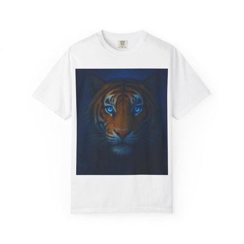 Blue-Eyed Tiger Portrait T-Shirt | Tiger Face Tee