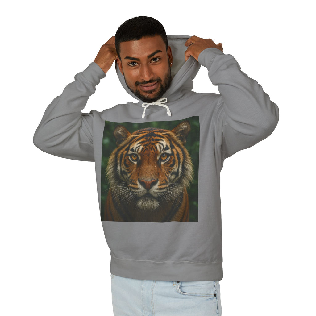 Tiger Portrait Hoodie — Majestic Tiger Graphic Hooded Sweatshirt