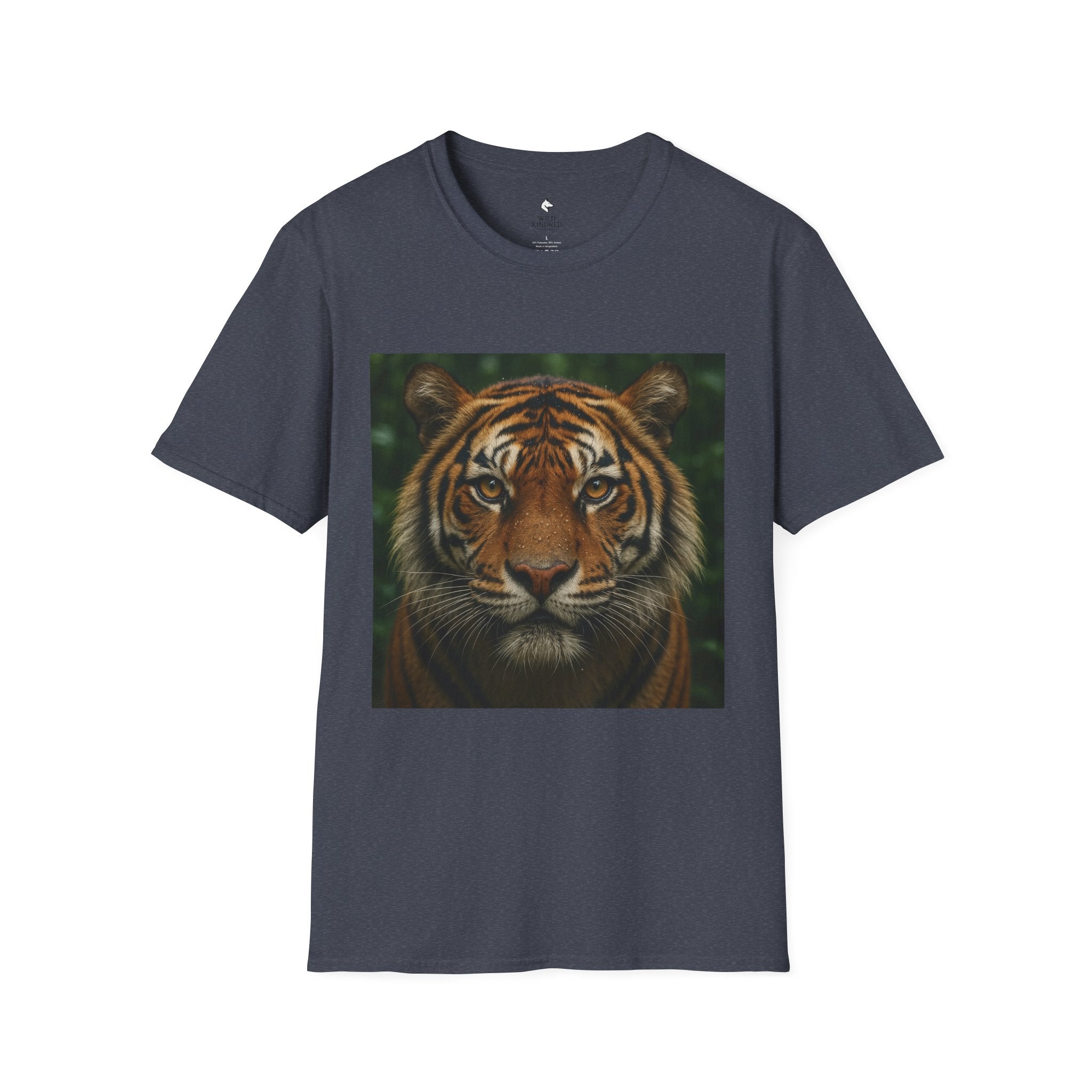 Tiger Portrait T-Shirt — Realistic Jungle Wildlife Graphic Tee