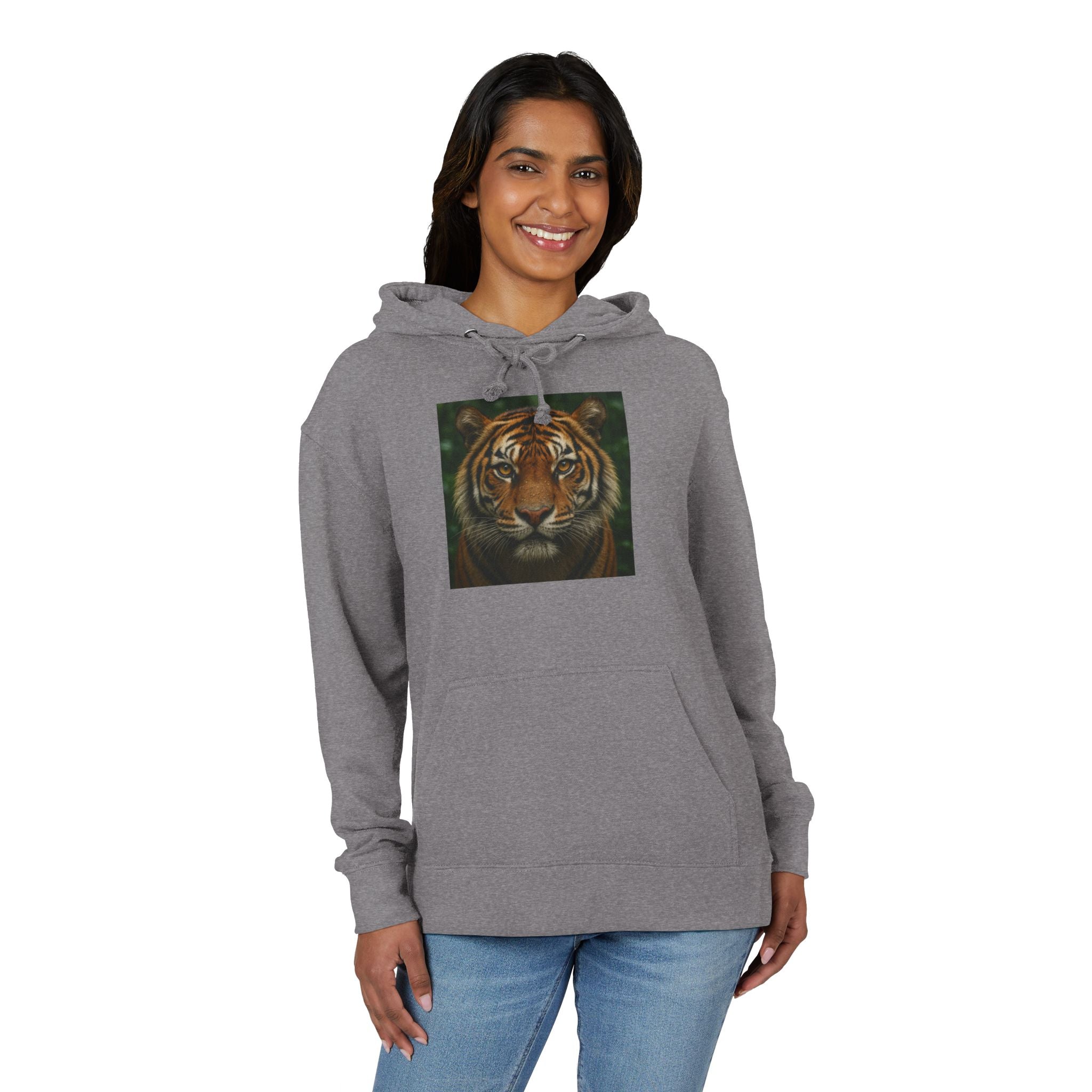 Tiger Face Hoodie — Realistic Bengal Tiger Graphic Pullover