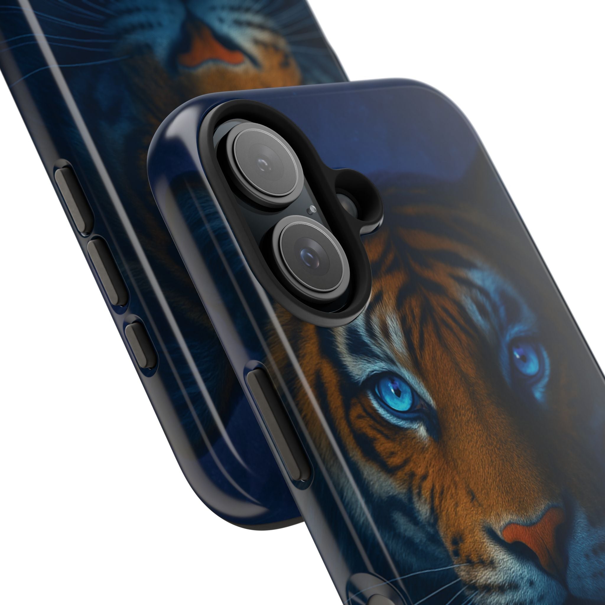 Tiger Eyes Tough Phone Case — Blue-Eyed Tiger Protective Smartphone Cover