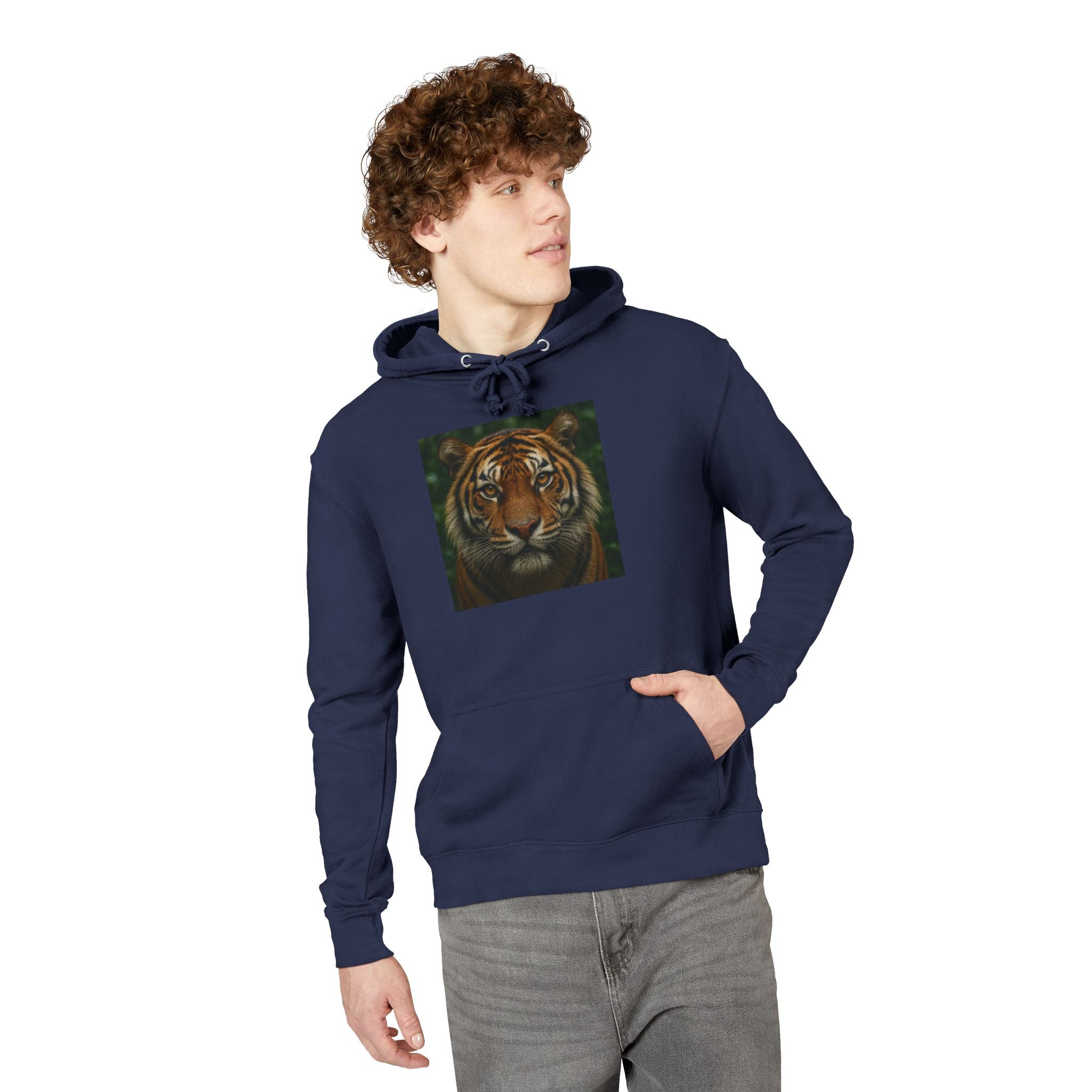 Tiger Face Hoodie — Realistic Bengal Tiger Graphic Pullover