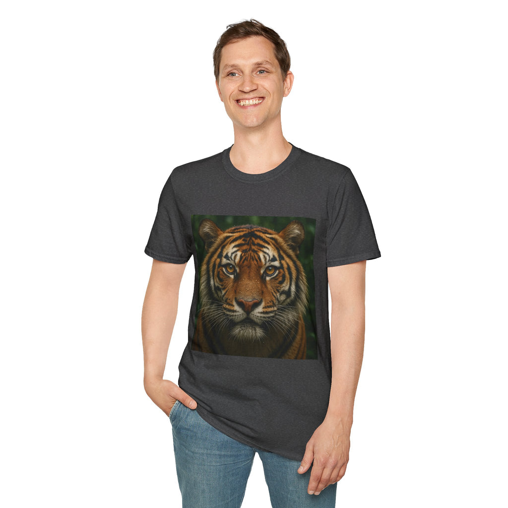 Tiger Portrait T-Shirt — Realistic Jungle Wildlife Graphic Tee