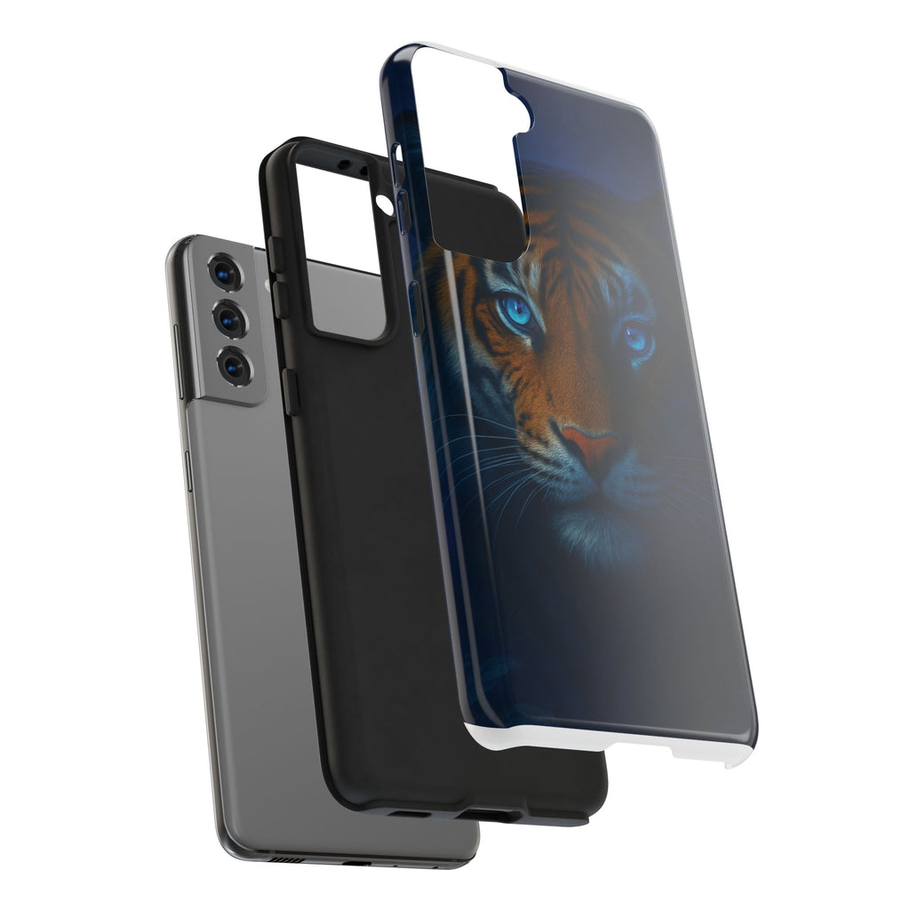 Tiger Eyes Tough Phone Case — Blue-Eyed Tiger Protective Smartphone Cover