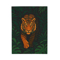 Tiger in the Jungle Velveteen Plush Blanket | Safari Animal Throw