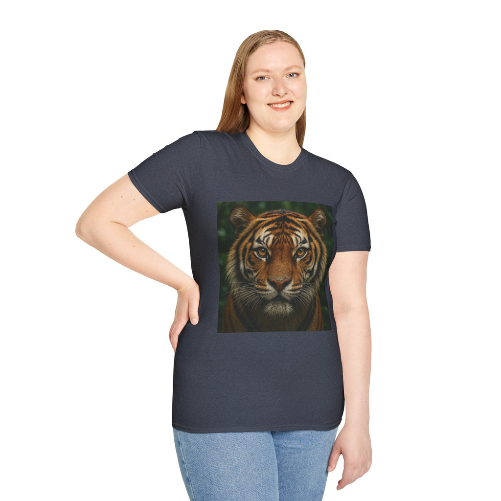 Tiger Portrait T-Shirt — Realistic Jungle Wildlife Graphic Tee