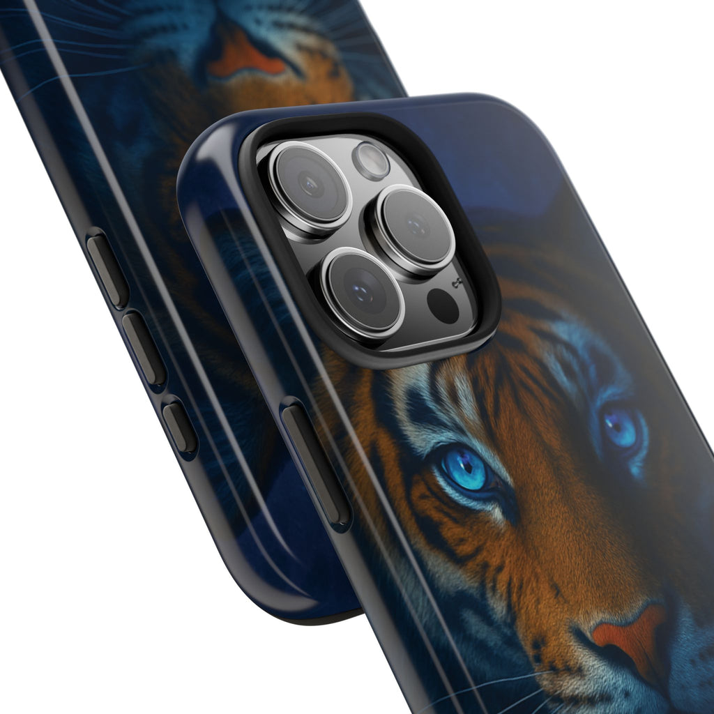 Tiger Eyes Tough Phone Case — Blue-Eyed Tiger Protective Smartphone Cover