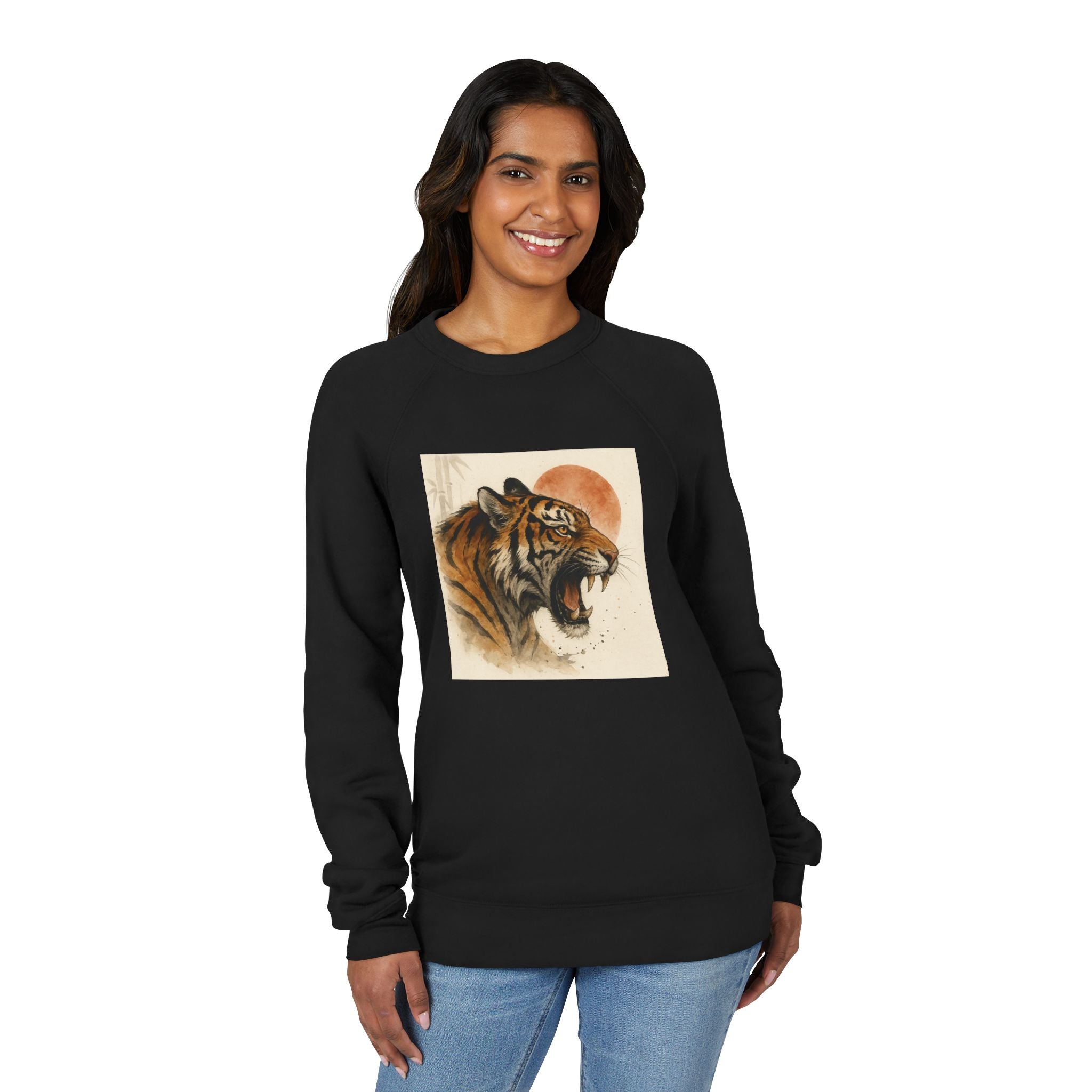 Roaring Tiger Sweatshirt — Vintage Tiger Art Crewneck