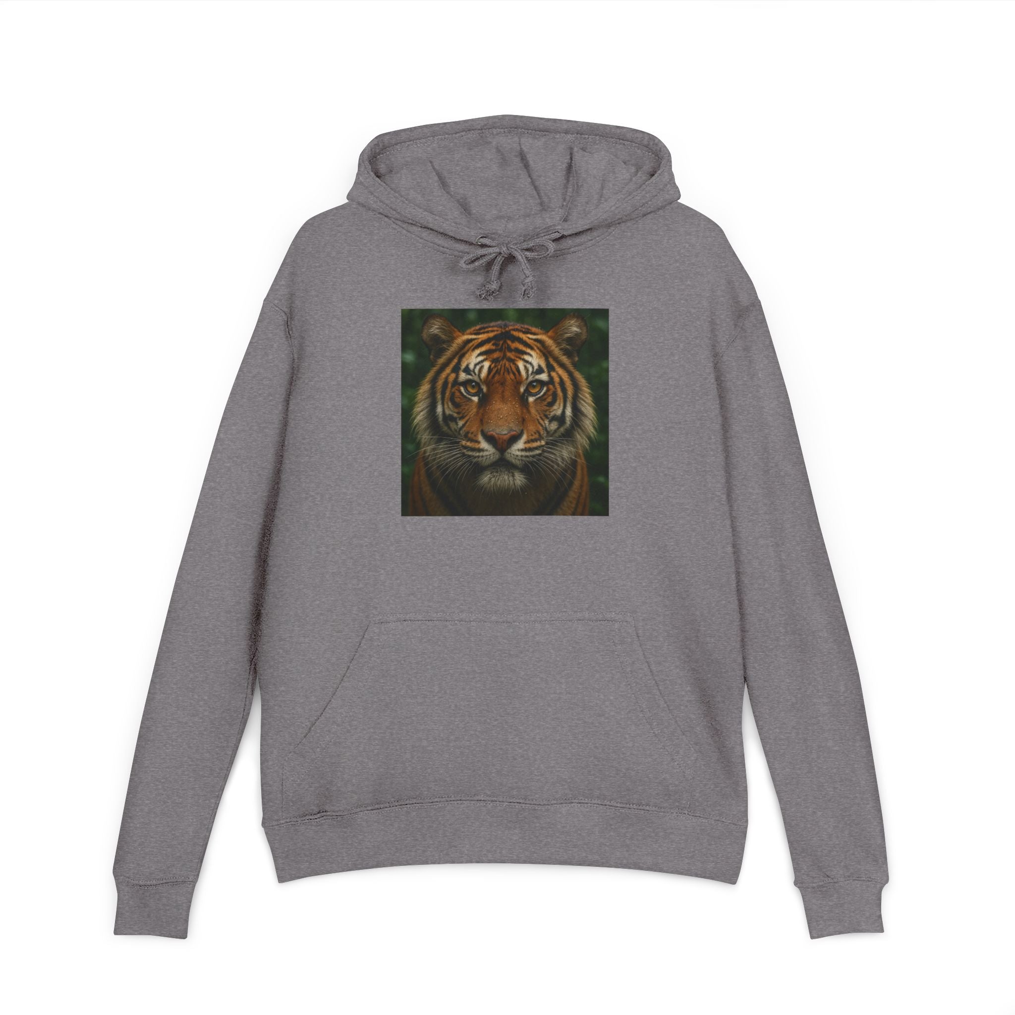 Tiger Face Hoodie — Realistic Bengal Tiger Graphic Pullover