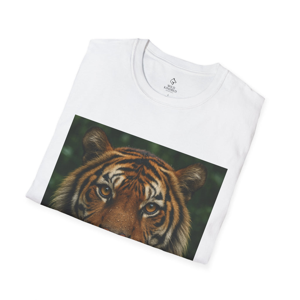 Tiger Portrait T-Shirt — Realistic Jungle Wildlife Graphic Tee