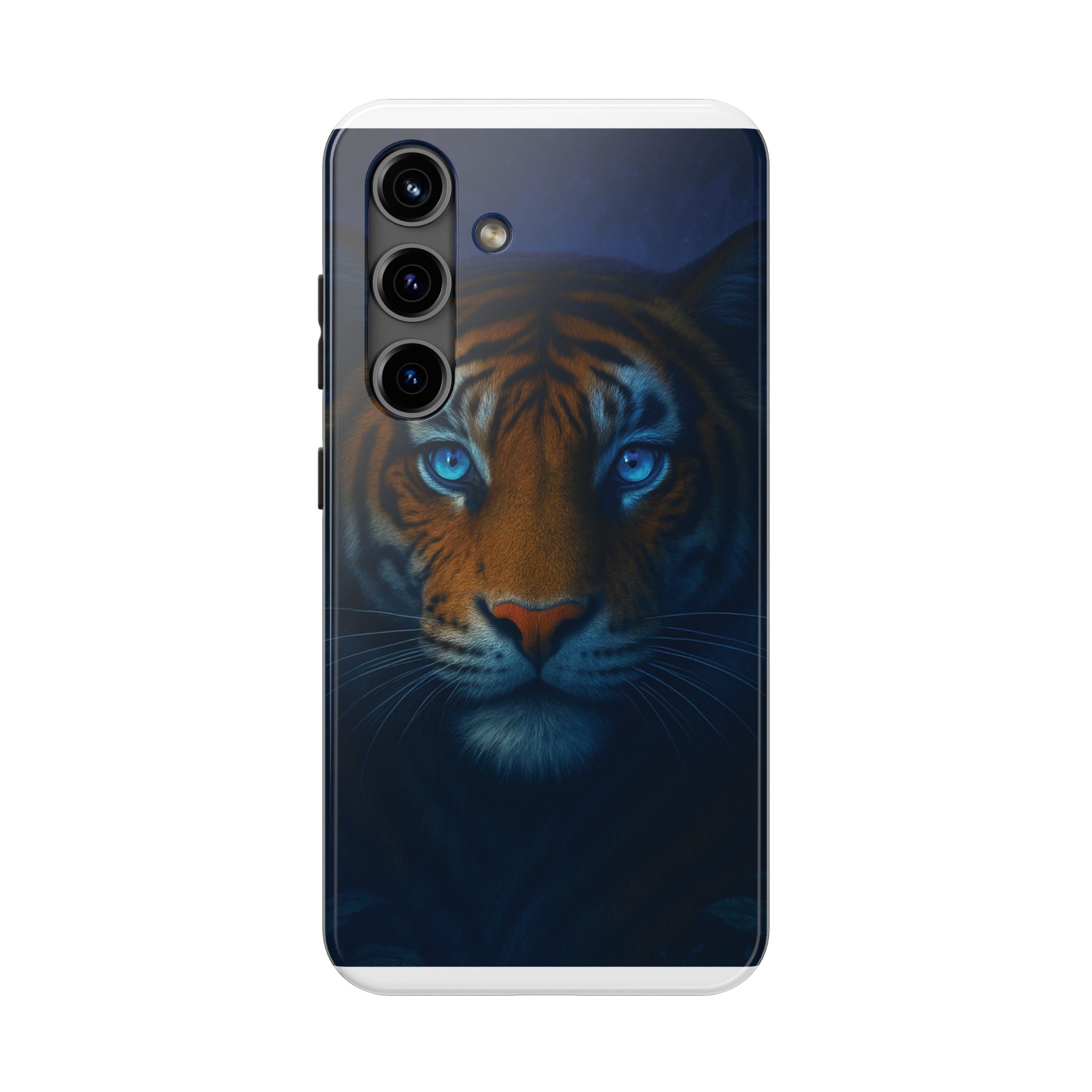 Tiger Eyes Tough Phone Case — Blue-Eyed Tiger Protective Smartphone Cover