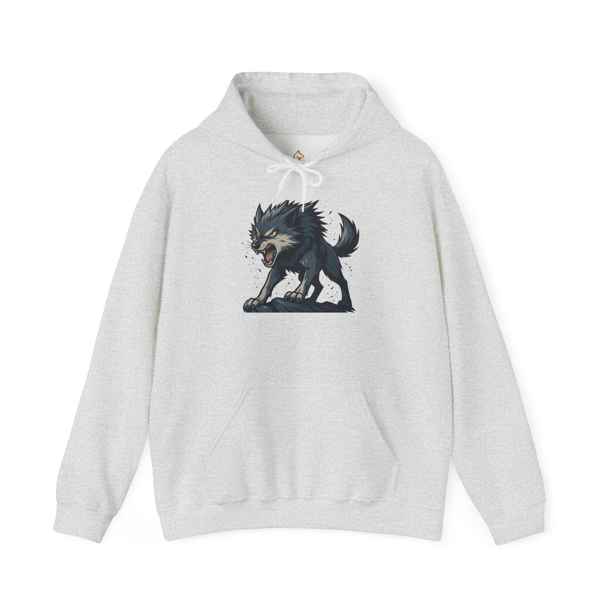 Growling Wolf Illustration Hoodie