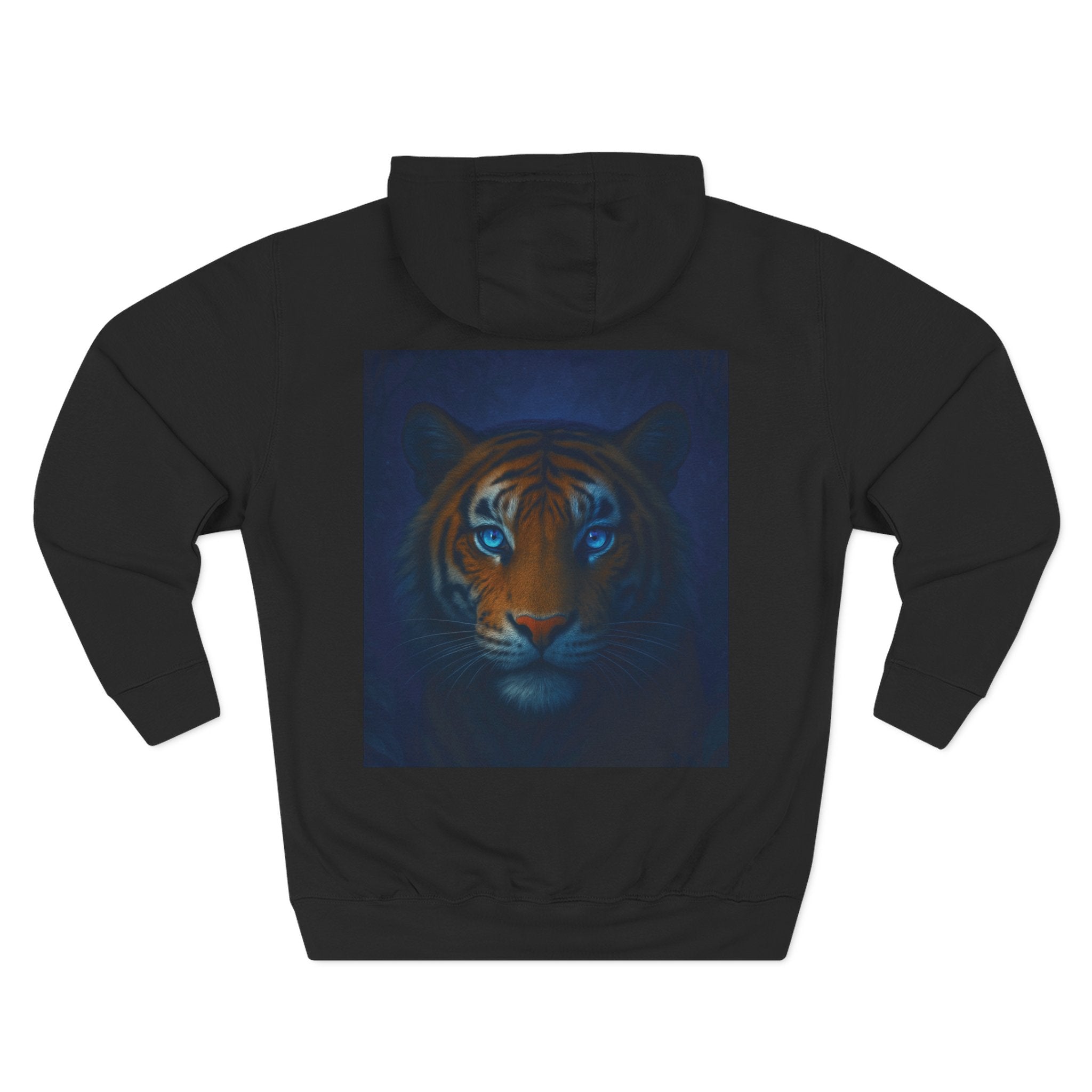 Blue-Eyed Tiger hoodie |Fleece Hoodie, Night Wildlife