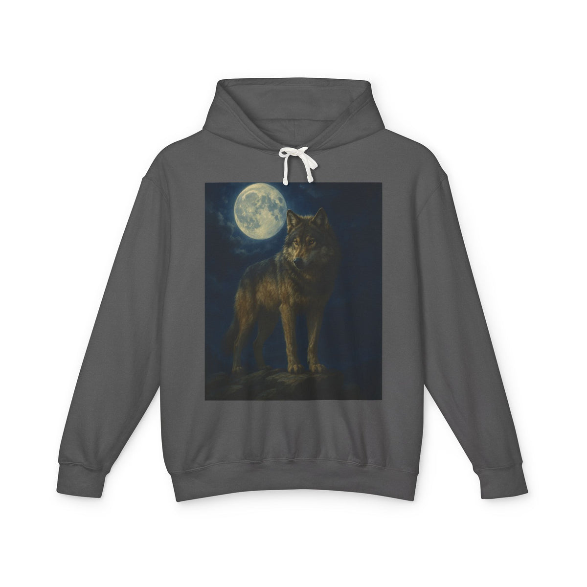 Wolf With Moon Hoodie