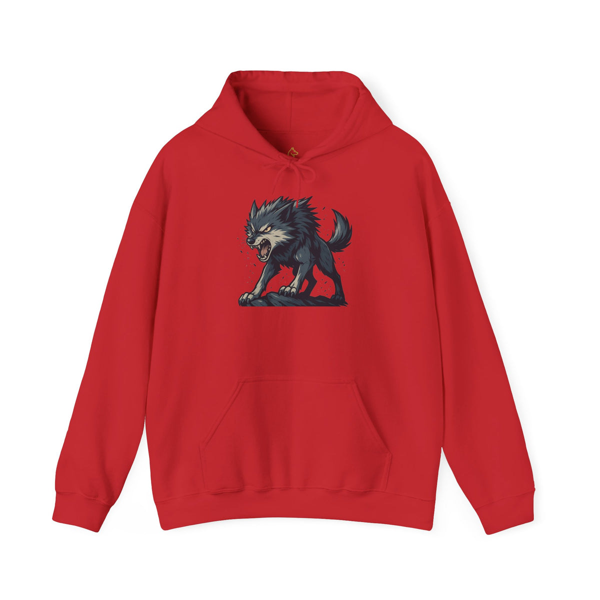 Growling Wolf Illustration Hoodie