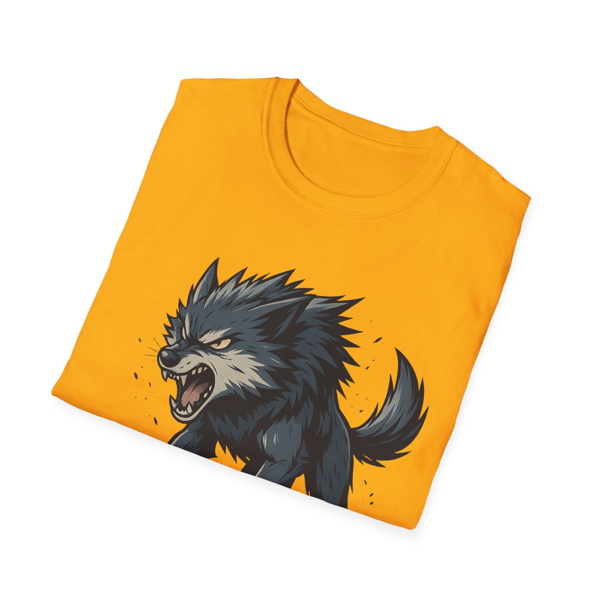 Howling Wolf  T-Shirt | Fierce Wolf Night Forest Design