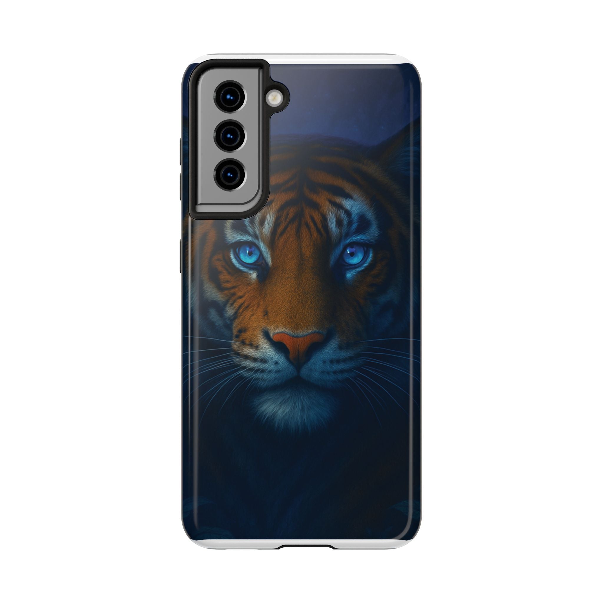 Tiger Eyes Tough Phone Case — Blue-Eyed Tiger Protective Smartphone Cover