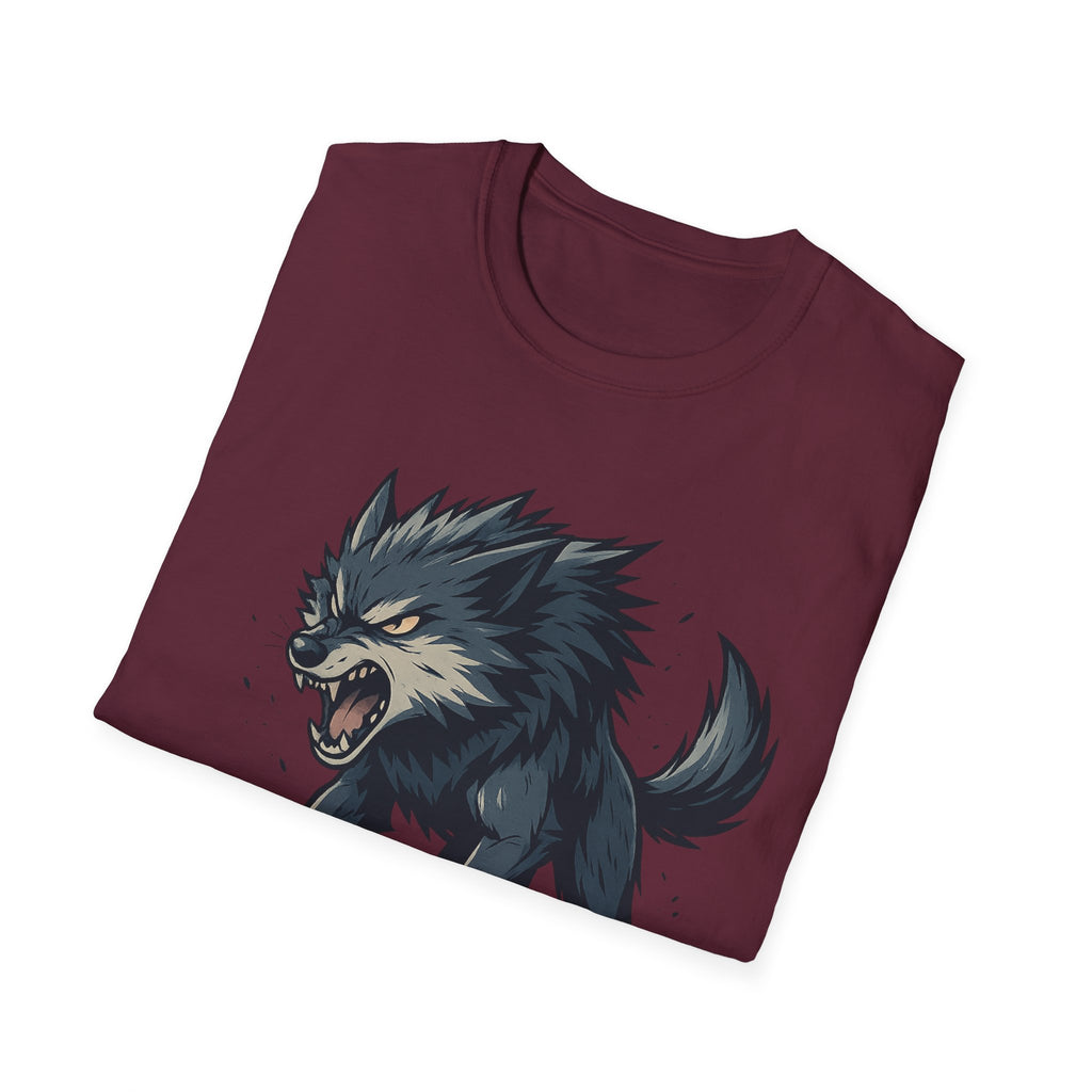Howling Wolf  T-Shirt | Fierce Wolf Night Forest Design