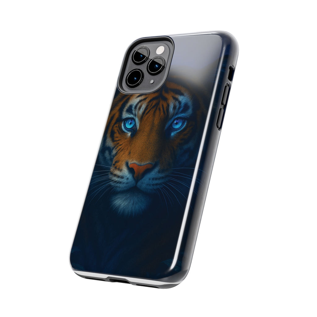 Tiger Eyes Tough Phone Case — Blue-Eyed Tiger Protective Smartphone Cover