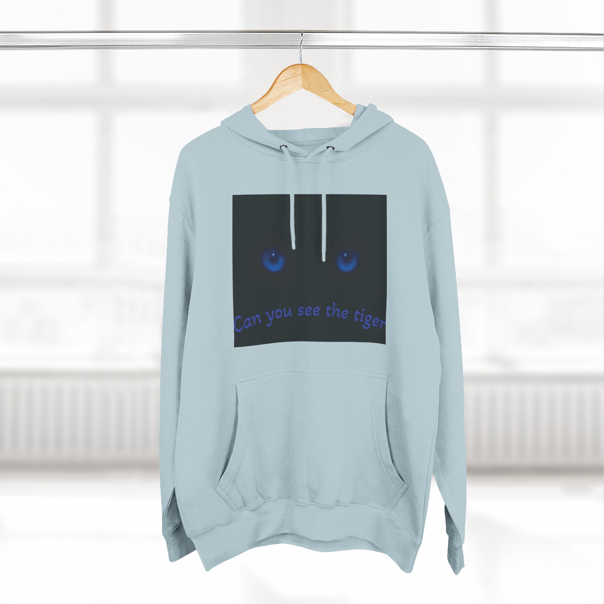 Blue-Eyed Tiger hoodie |Fleece Hoodie, Night Wildlife