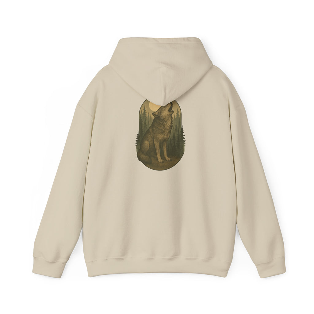 Howling Wolf Moon Hoodie — Vintage Moon Wolf  Sweatshirt