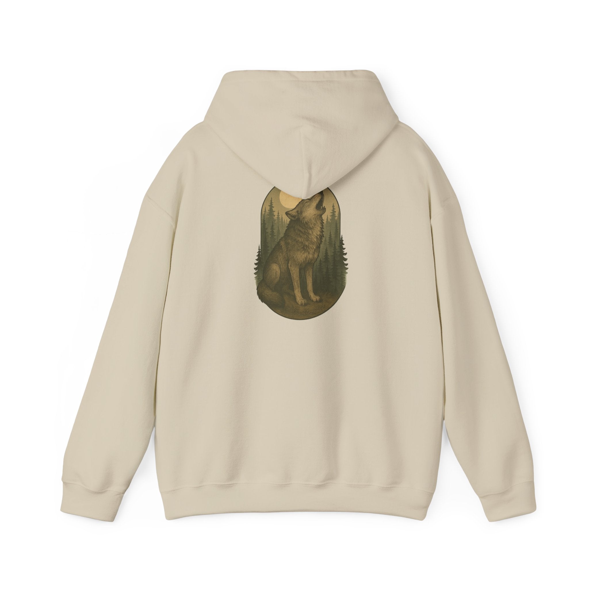 Howling Wolf Moon Hoodie — Vintage Moon Wolf  Sweatshirt