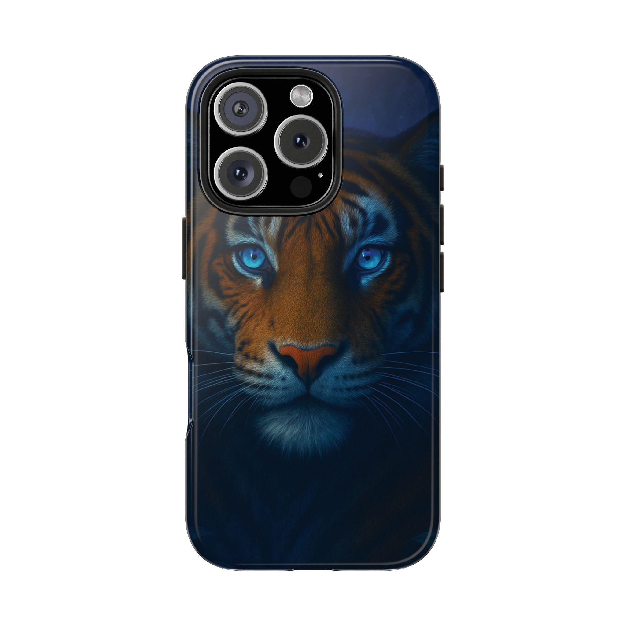 Tiger Eyes Tough Phone Case — Blue-Eyed Tiger Protective Smartphone Cover