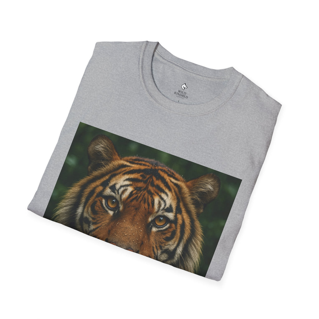 Tiger Portrait T-Shirt — Realistic Jungle Wildlife Graphic Tee