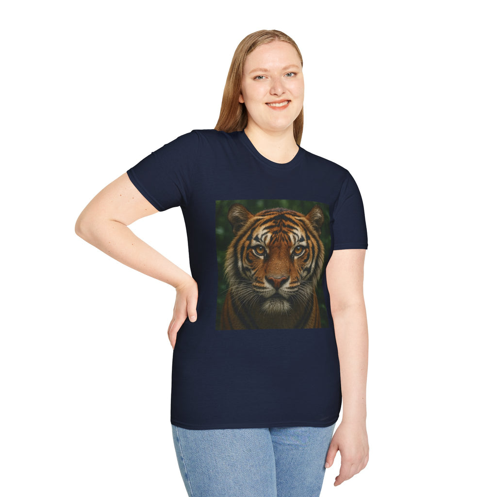 Tiger Portrait T-Shirt — Realistic Jungle Wildlife Graphic Tee