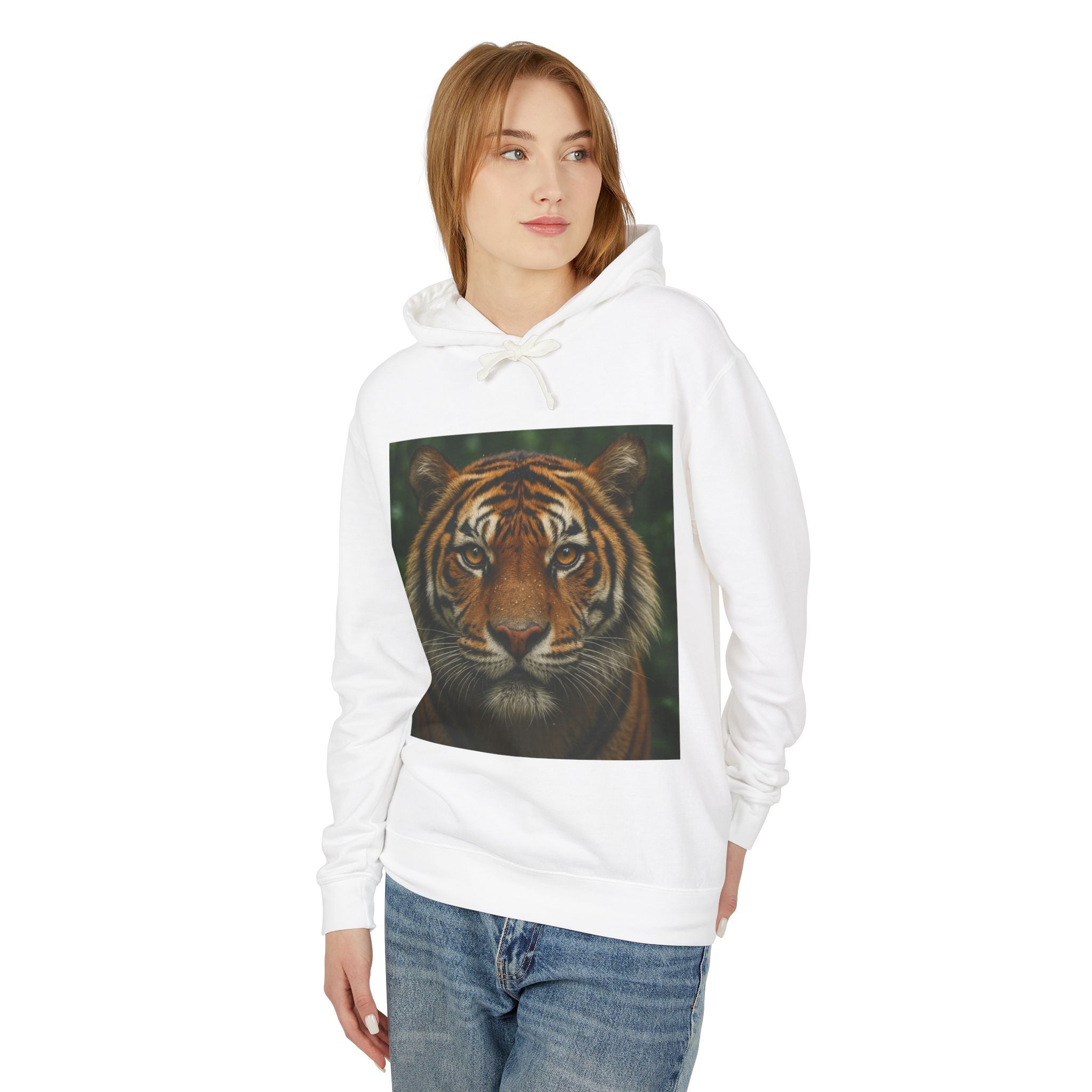 Tiger Portrait Hoodie — Majestic Tiger Graphic Hooded Sweatshirt