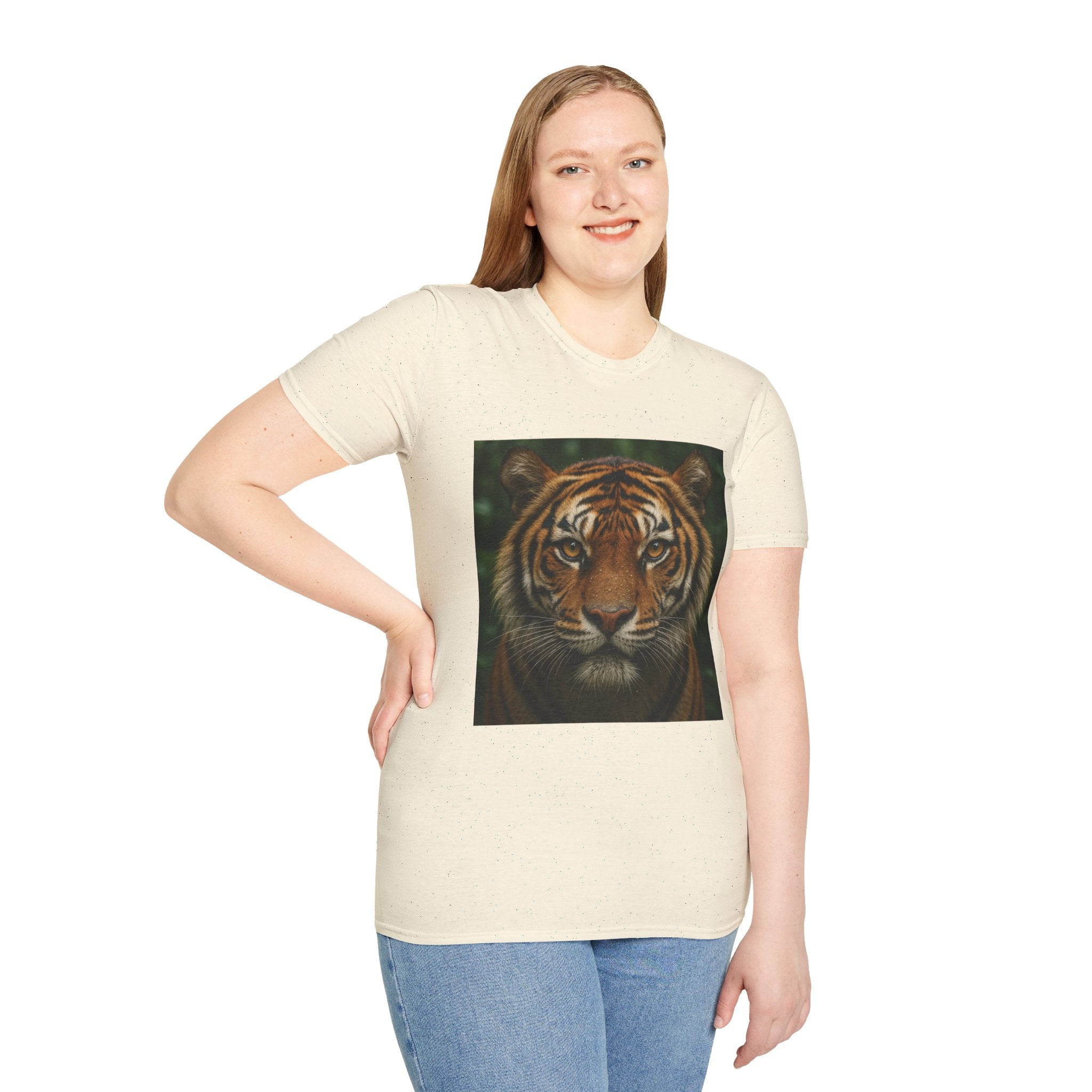 Tiger Portrait T-Shirt — Realistic Jungle Wildlife Graphic Tee