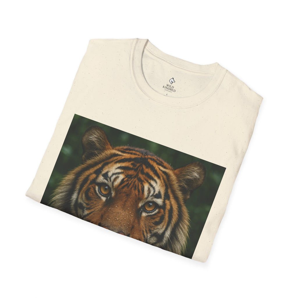 Tiger Portrait T-Shirt — Realistic Jungle Wildlife Graphic Tee
