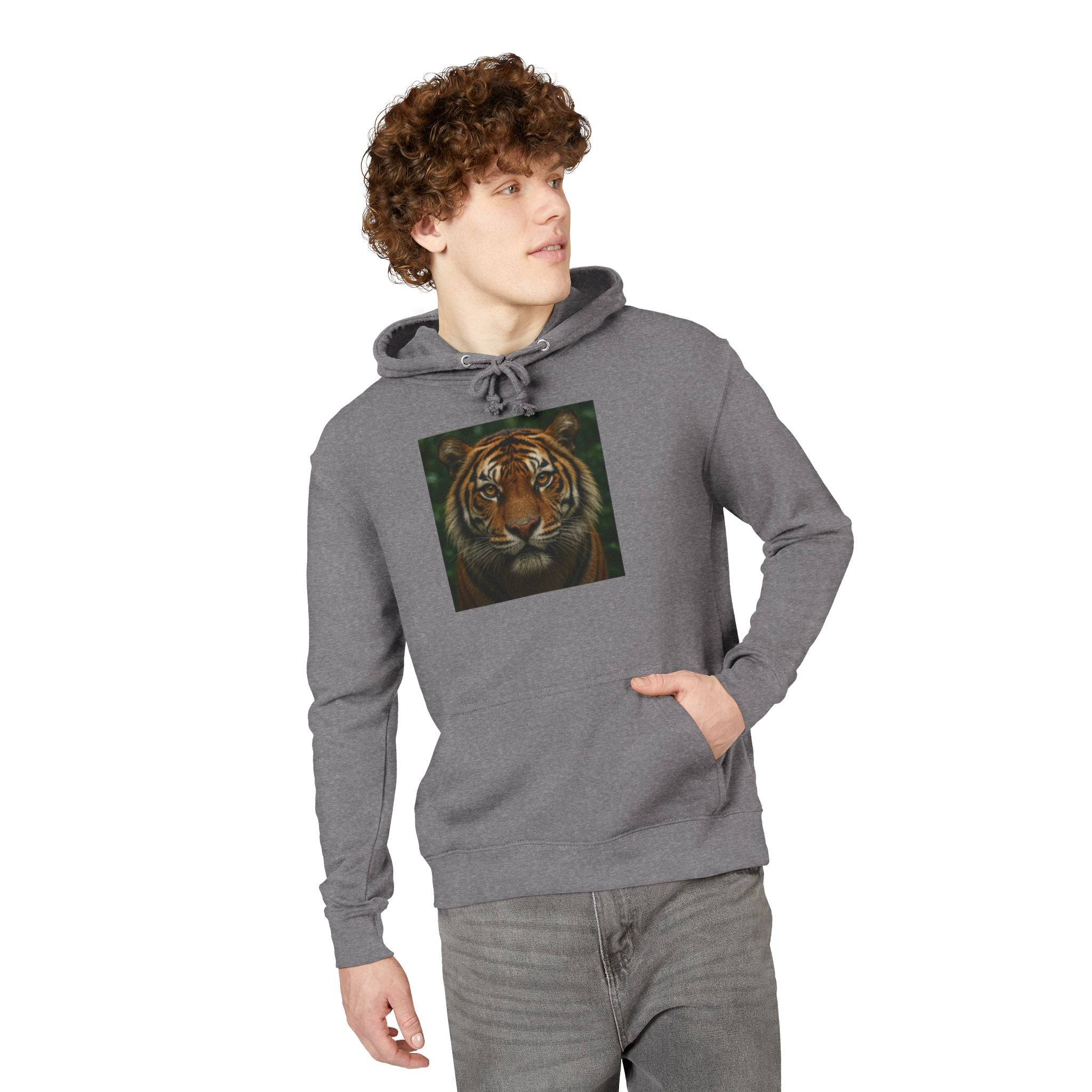 Tiger Face Hoodie — Realistic Bengal Tiger Graphic Pullover