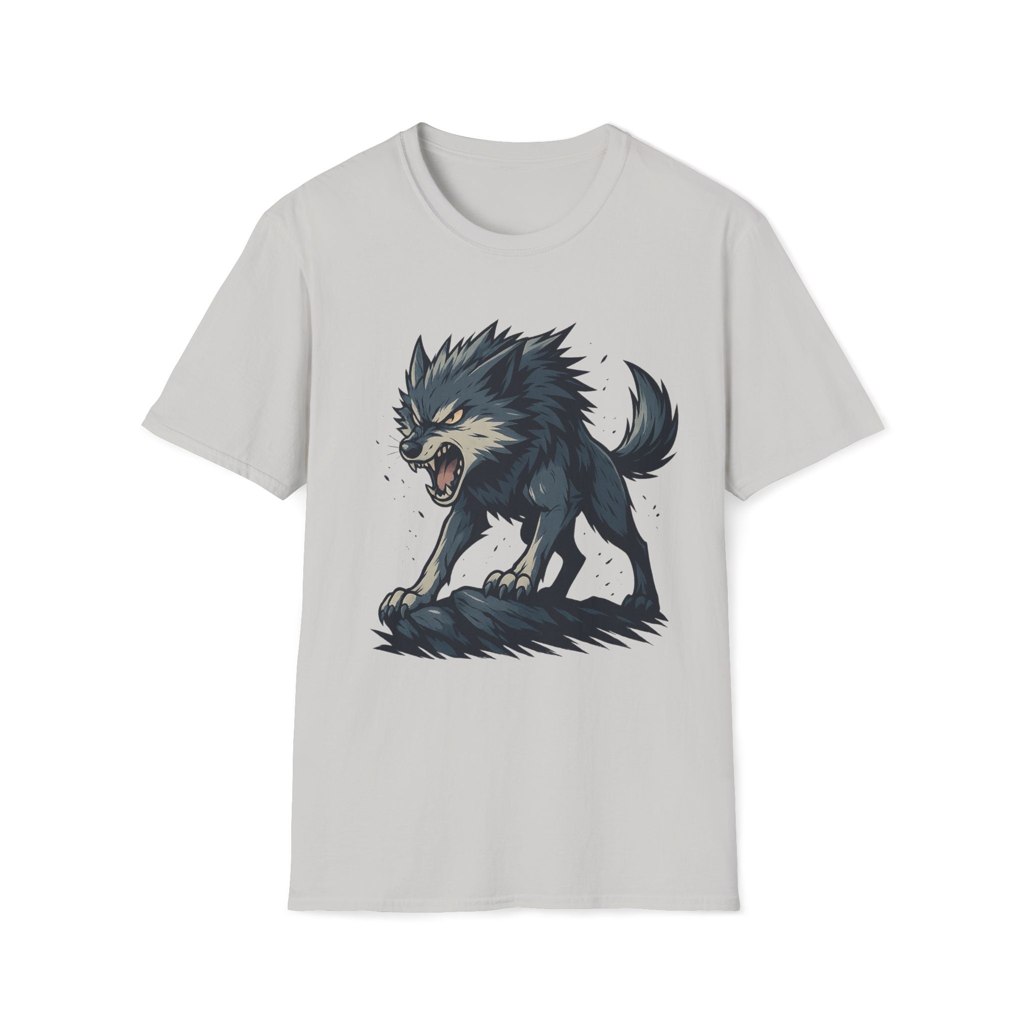 Howling Wolf  T-Shirt | Fierce Wolf Night Forest Design