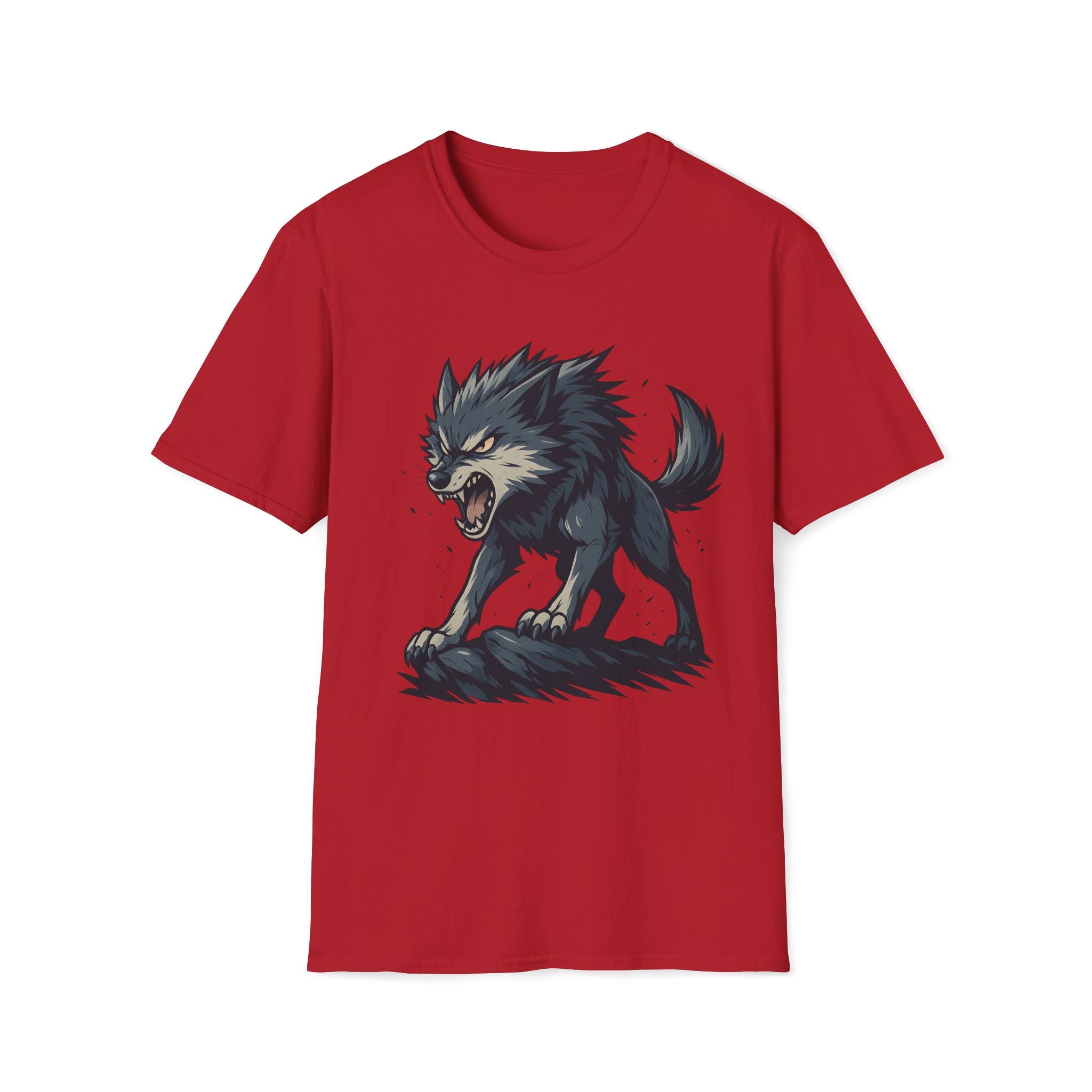 Howling Wolf  T-Shirt | Fierce Wolf Night Forest Design