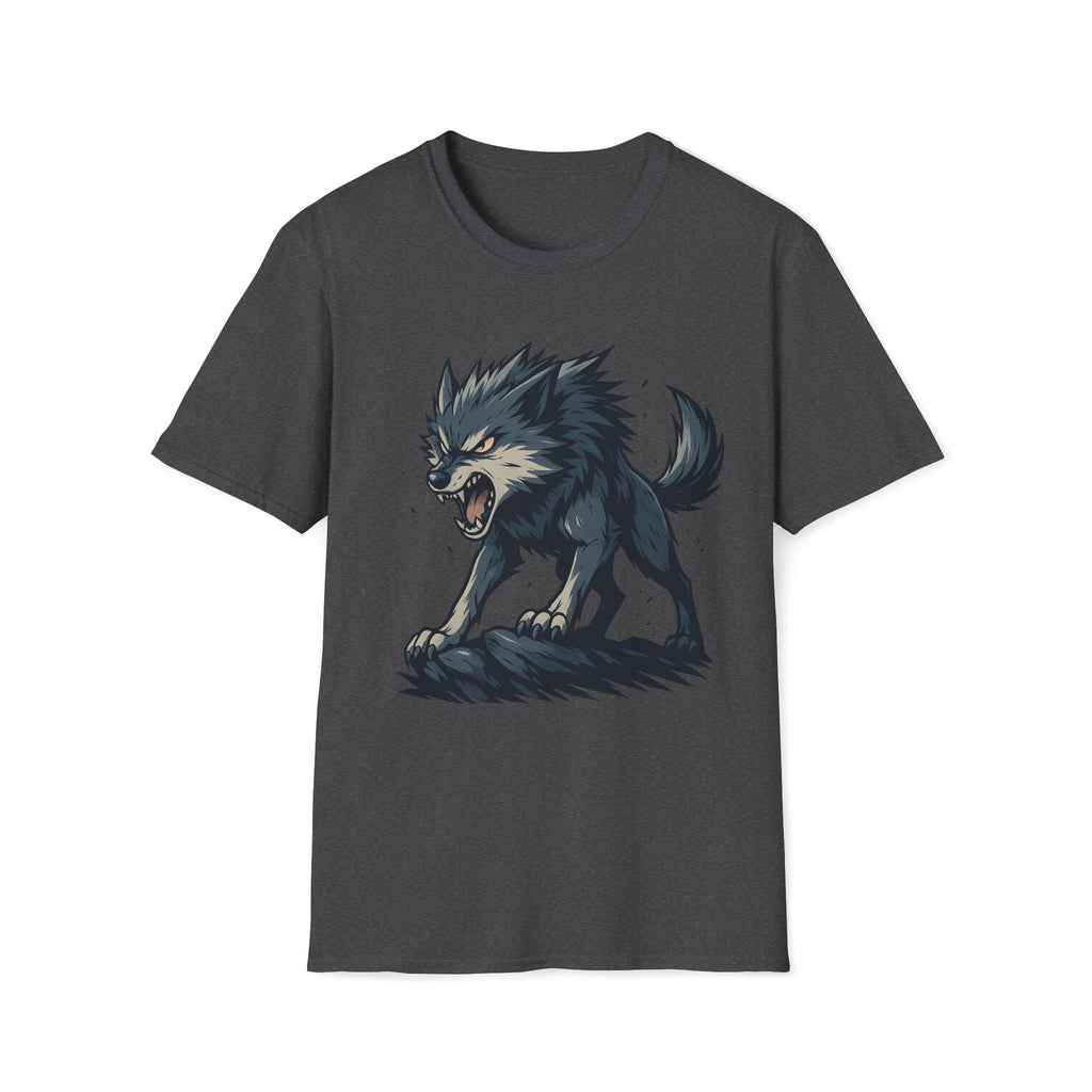 Howling Wolf  T-Shirt | Fierce Wolf Night Forest Design